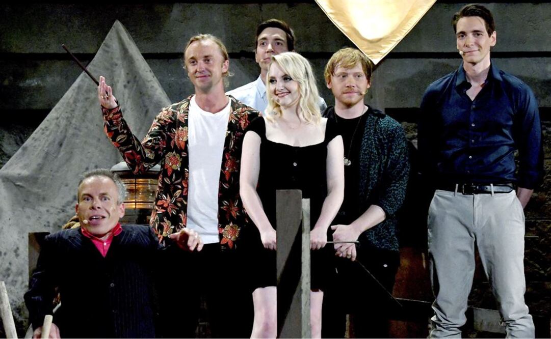 Durante la inauguración de la nueva montaña rusa de Hagrid dentro del Mundo Mágico de Harry Potter. Foto: AP 