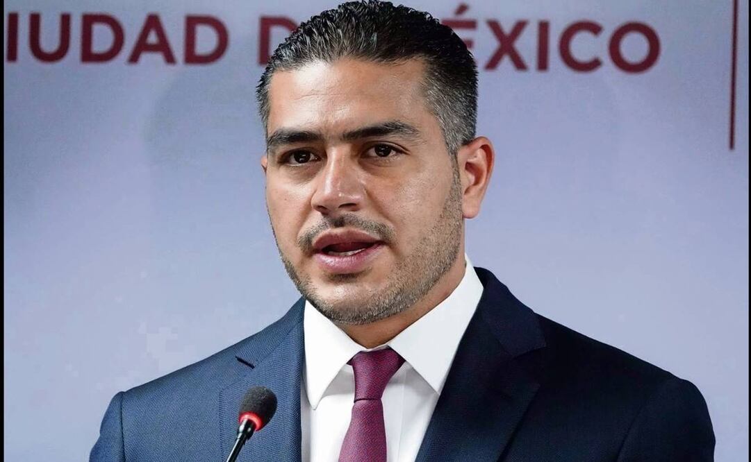 García Harfuch, secretario de Seguridad Ciudadana de la Ciudad de México, encabezaron la conferencia de prensa en las inmediaciones de la SSC.Foto: Galo Cañas/Cuartoscuro