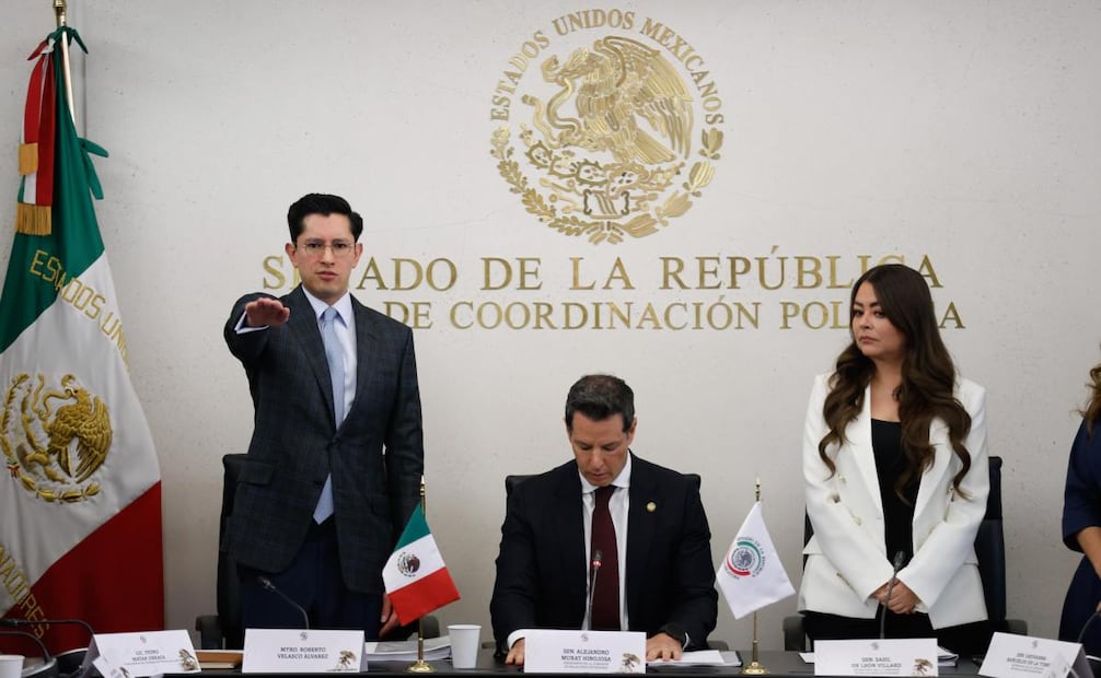 Comparecencia de Roberto Velasco Álvarez ante la comisión de Relaciones Exteriores en el Senado de la República para buscar la titularidad de la SRE (08/04/2026). Foto: Diego Simón Sánchez/ EL UNIVERSAL