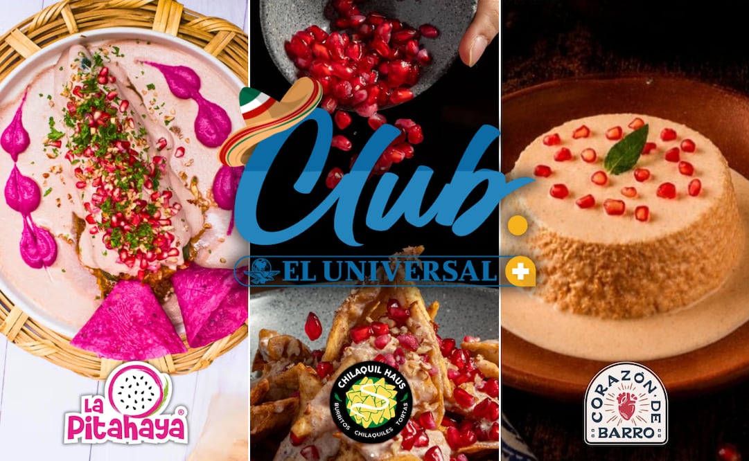 Restaurantes en CDMX para probar platillos de nogada diferentes durante septiembre con descuentos para de Club EL UNIVERSAL. | Imagen: especial.