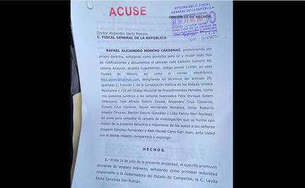 Denuncia "Alito" Moreno a Layda Sansores ante la FGR