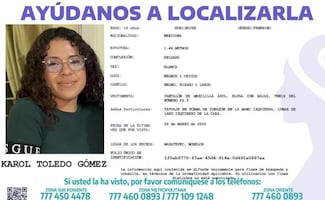 Rectora de la UAEM reporta la desaparición de Karol Toledo Gómez; pide a autoridades acciones rápidas para su localización