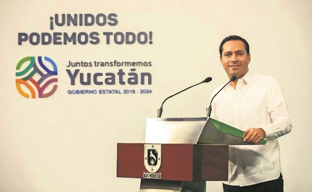El gobernador de Yucatán, Mauricio Vila, rindió ayer su informe de manera virtual por la pandemia. Foto: Especial 