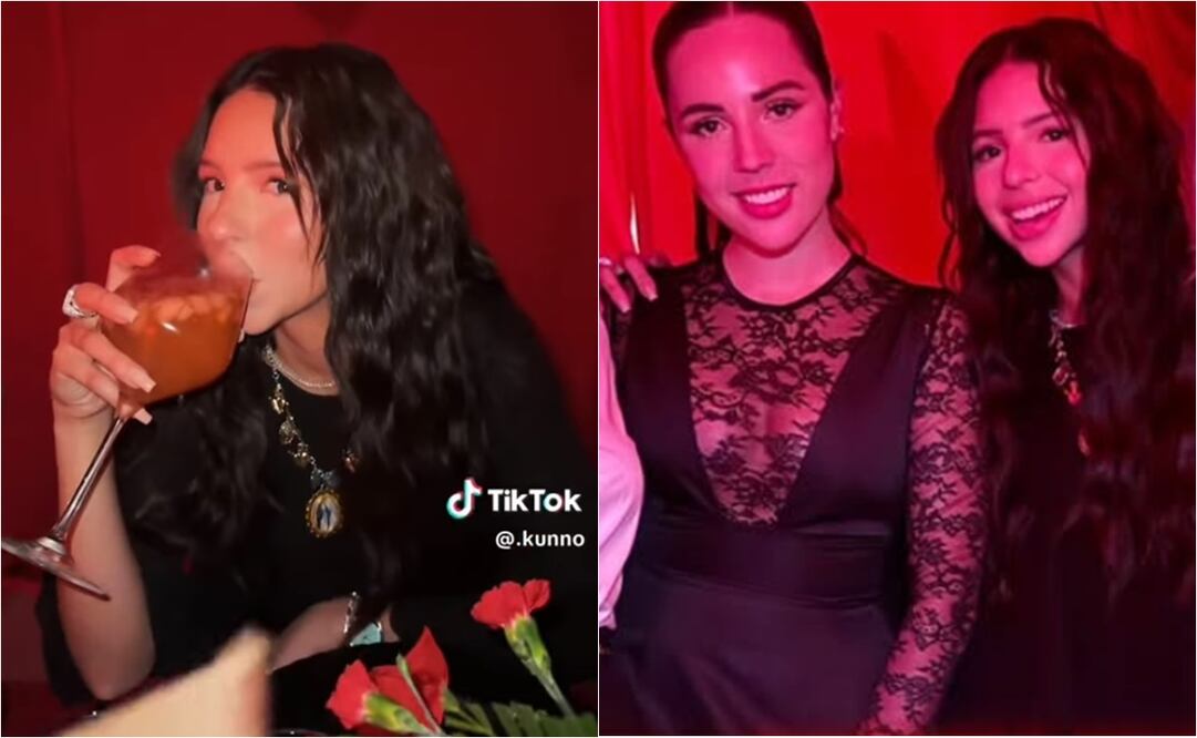 Ángela en el cumpleaños 27 de su hermana mayor, Aneliz Aguilar.
Fotos: TikTok