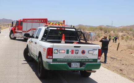 Autobús vuelca al sur de Hermosillo; reportan una persona fallecida y 9 heridas
