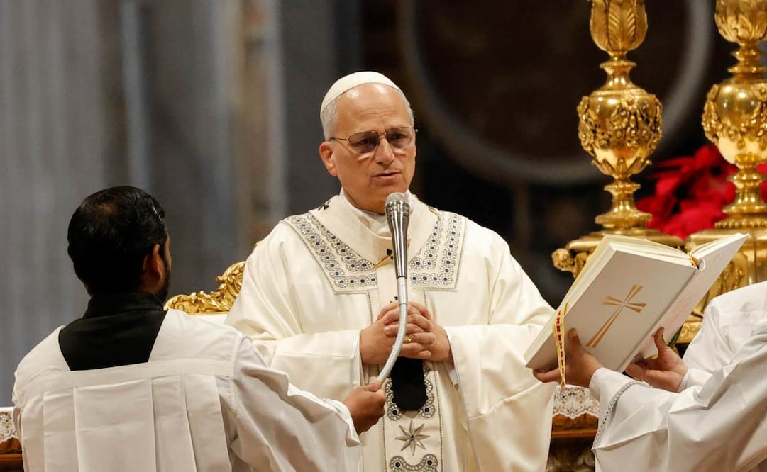 El Papa León XIV preside la misa de Año Nuevo en la Basílica de San Pedro, Ciudad del Vaticano, el 1 de enero de 2026. Foto: EFE