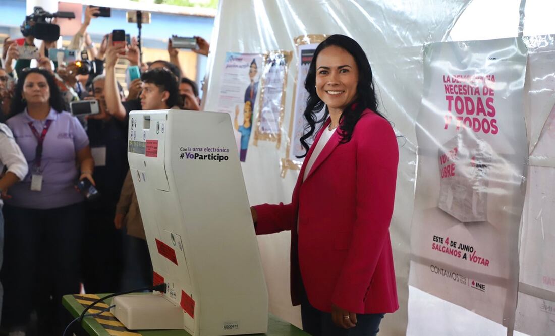 Alejandra del Moral, candidata de la coalición PRI-PAN-PRD-Nueva Alianza por la gubernatura del Estado de México. Foto: Berenice Fregoso / EL UNIVERSAL