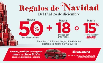 Regalos irresistibles y hasta 50% de descuento en Sears esta Navidad