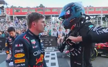 Max Verstappen encaró y le lanzó advertencia a George Russell en el GP de Azerbaiyán