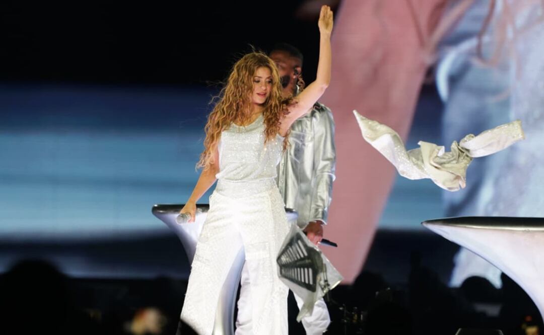 Shakira ofrece su concierto 12 en el Estadio GNP en la Ciudad de México como parte de su gira "Las mujeres ya no lloran". 
Foto: Carlos Mejía/EL UNIVERSAL.