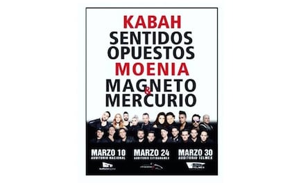 Kabah, Sentidos Opuestos, Moenia, Magneto y Mercurio unen talentos