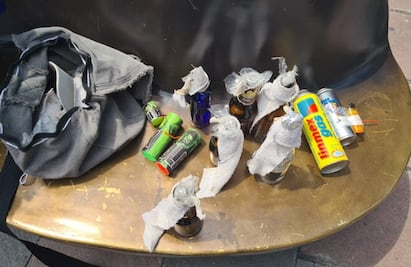 Decomisan mochila con bombas molotov a encapuchado en marcha por el 2 de octubre 