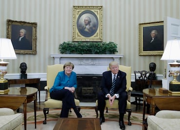 Angela Merkel se reúne con Donald Trump en la Casa Blanca