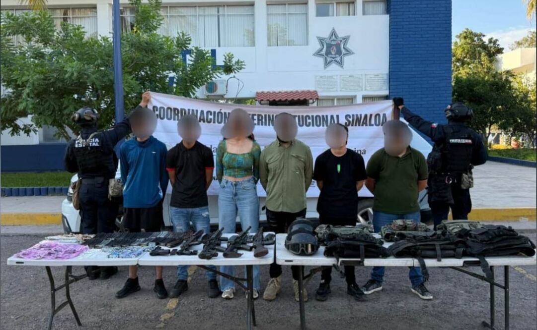 Detienen a 10 personas en Sinaloa (23/07/2025). Foto: Especial