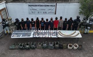Caen en Sinaloa once de "Los Chapitos" ligados al "Casco", secuestrador de 10 mineros; les aseguran 12 armas largas