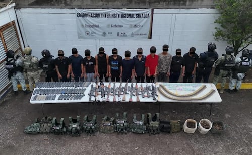 Caen en Sinaloa once de "Los Chapitos" ligados al "Casco", secuestrador de 10 mineros; les aseguran 12 armas largas