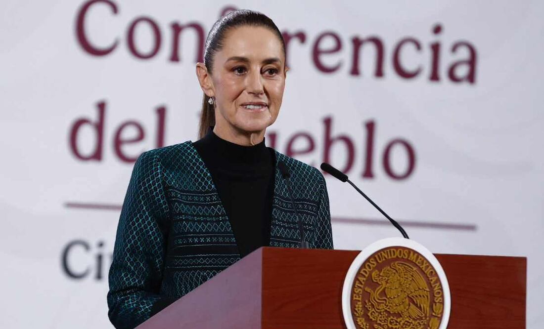 Claudia Sheinbaum, presidenta de México, durante la mañanera del 4 de noviembre del 2025. Foto: Berenice Fregoso / EL UNIVERSAL.