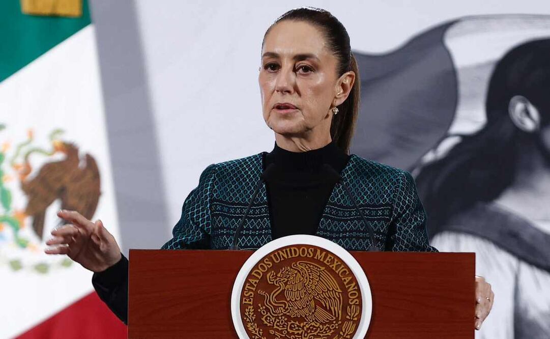 Claudia Sheinbaum, presidenta de México, durante la mañanera del 4 de noviembre del 2025. Foto: Berenice Fregoso / EL UNIVERSAL