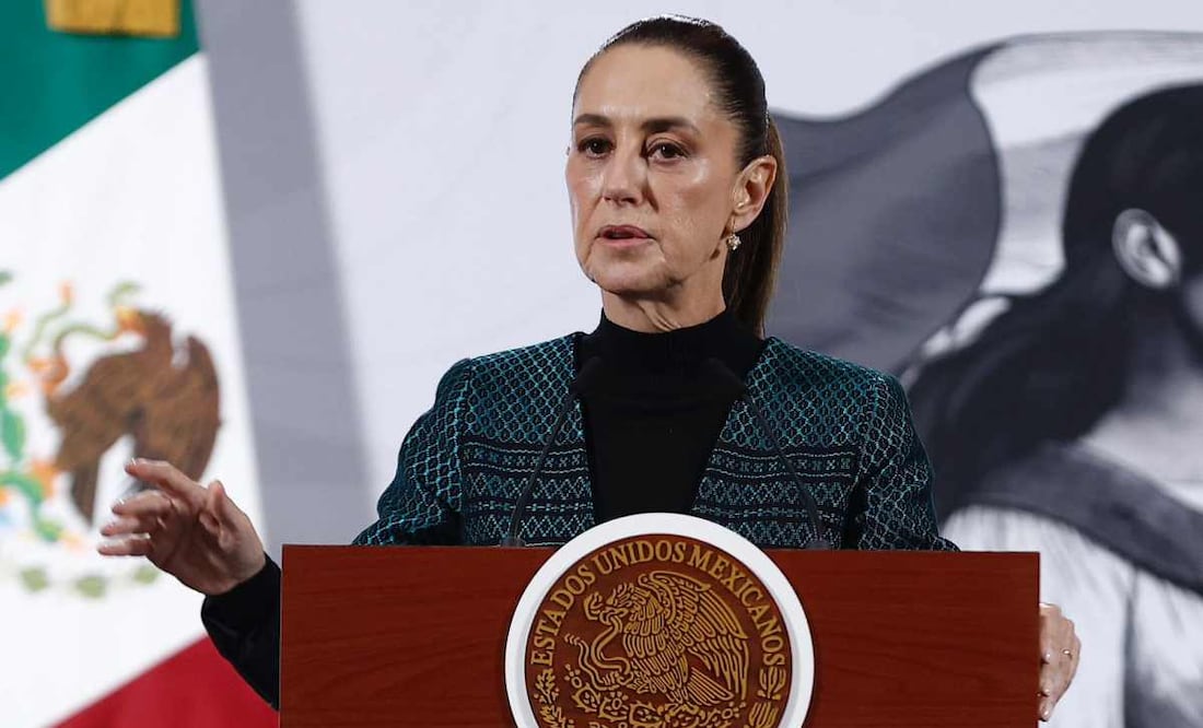 Claudia Sheinbaum, presidenta de México, durante la mañanera del 4 de noviembre del 2025. Foto: Berenice Fregoso / EL UNIVERSAL