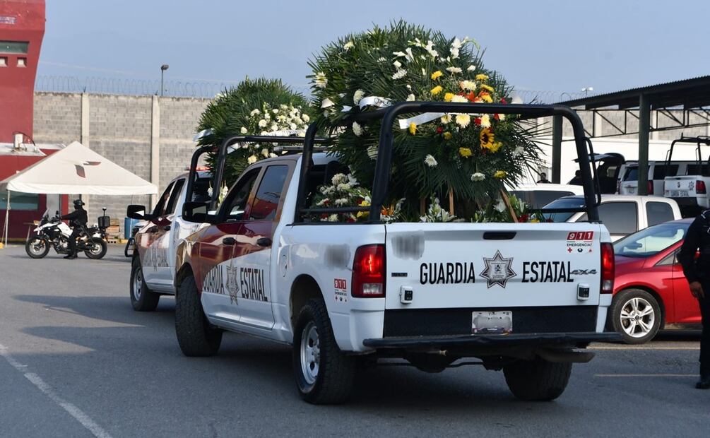 Despiden con honores de cuerpo presente a policía de Tamaulipas. Foto: Especial