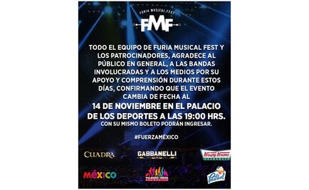 Posponen primera edición del Furia Musical Fest