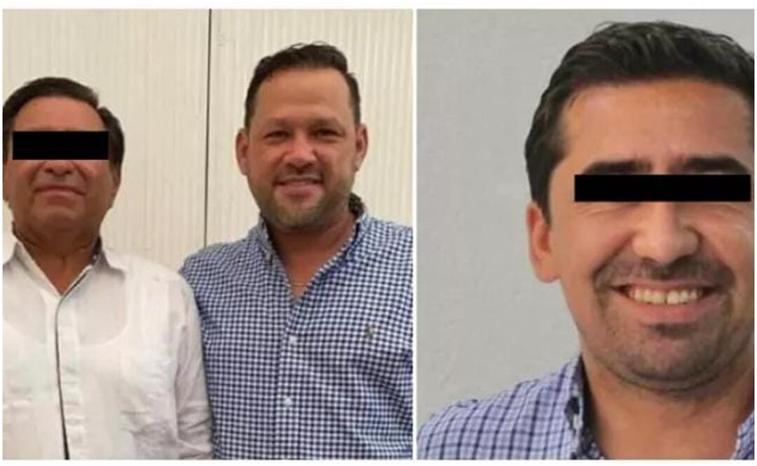 El senador Barreda de MC su padre Daniel y el diputado Paul Arce "aparecieron" en la sala de juicios orales de Campeche. Foto: Especial