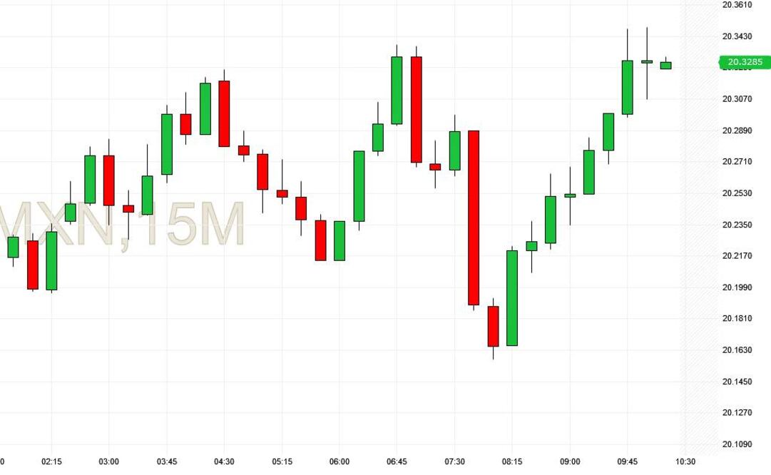 Sigue en tiempo real la paridad dólar-peso