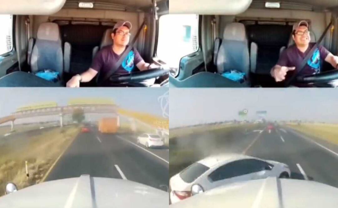 Accidente automovilístico, automóvil se impacta contra tráiler por con exceso de velocidad. Foto: Especial