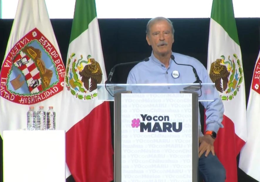 Otra de las personalidades que dio su respaldo a Maru Campos, fue el expresidente de México, Vicente Fox. Foto: Especial