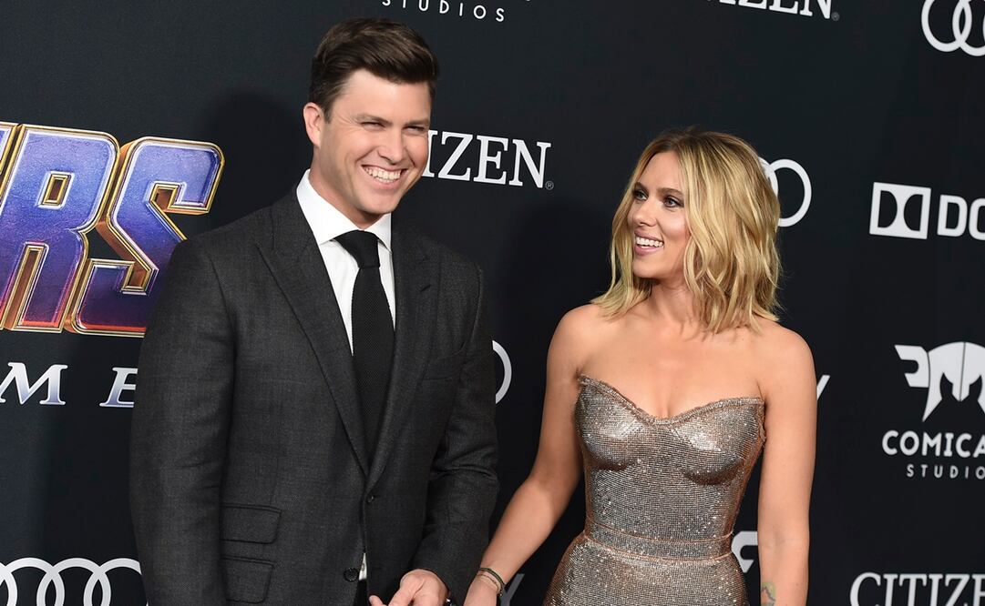 Scarlett Johansson y Colin Jost. Foto: AP