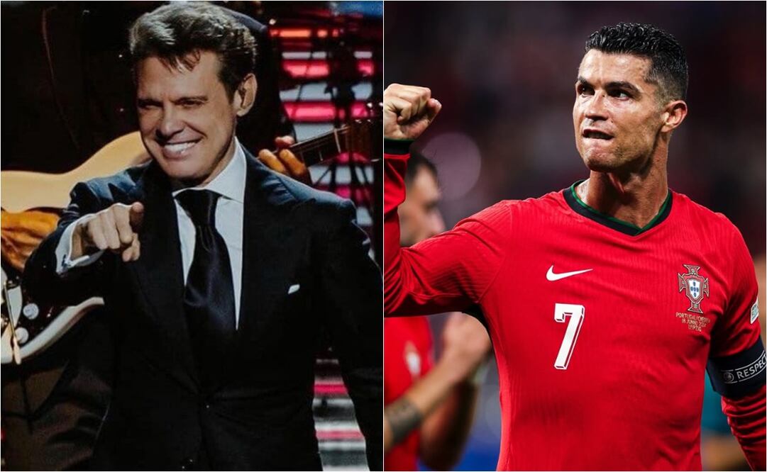 FOTO: ESPECIAL - Luis Miguel festeja en concierto al estilo de Cristiano Ronaldo
