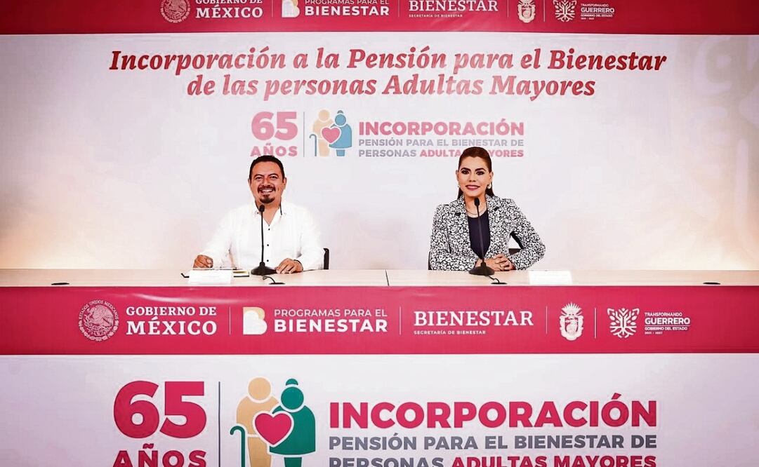 La gobernadora Evelyn Salgado invitó a los adultos mayores que cumplan los requisitos a tramitar su pensión de 6 mil pesos bimestrales. Foto: Especial