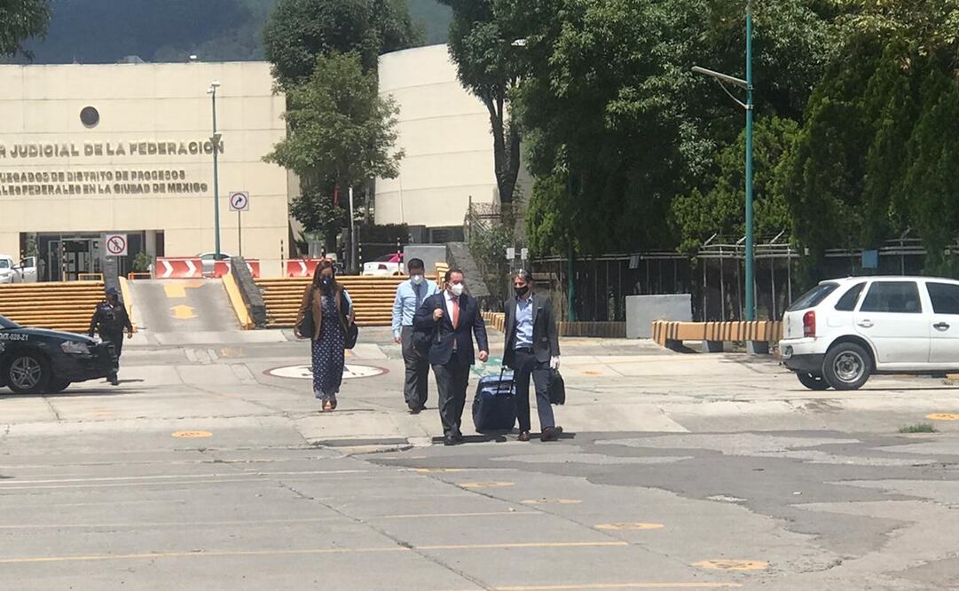 El abogado Javier López, defensa de Juan Collado (corbata naranja) Foto: Especial