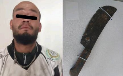 Sujeto es detenido por agredir con un machete a su prima y sobrina en Ecatepec