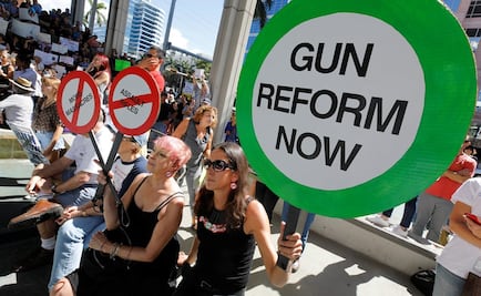 Estudiantes protestan frente a la Casa Blanca por un mayor control de armas