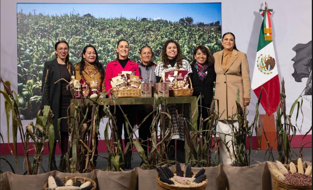 Presentan el Plan Nacional del Maíz Nativo “El maíz es la raíz”, una estrategia integral para fortalecer la producción, conservación y comercialización del maíz nativo mexicano. Foto: Presidencia