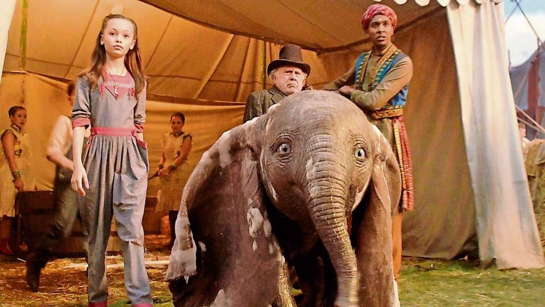 Dumbo, de Tim Burton. Fotos: Disney y Paramount Pictures