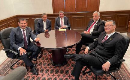 Aspirantes a presidir Senado adelantan propuestas; muestran unidad con foto junto a Monreal 