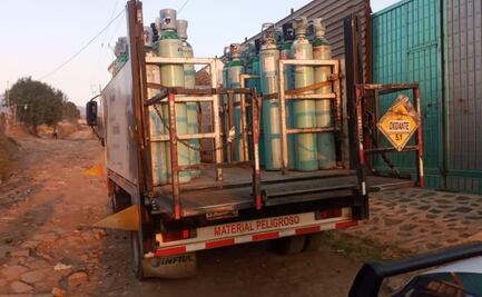 Hombres armados roban camión con tanques y concentradores de oxígeno en Chalco