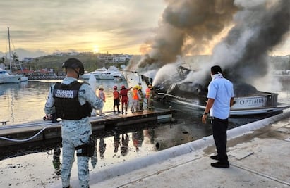 VIDEO: Reportan incendio de cinco embarcaciones en marina de La Paz, BCS