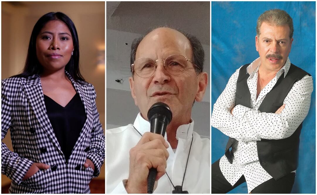 Yalitza Aparicio, Alejandro Solalinde y Sergio Goyri.  Fotos: Reuters y archivo EL UNIVERSAL
