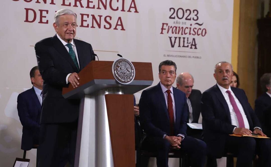 Conferencia de prensa del presidente López Obrador en Palacio Nacional. Foto: Berenice Fregoso / EL UNIVERSAL