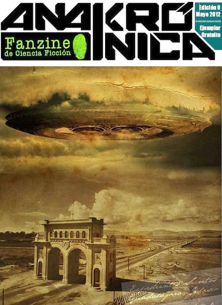 Fanzine “Anakrónica”, de Jorge Hughes, lanzada en 2012. Foto: ESPECIAL/Tomada de Ciencia Ficción Mexicana.