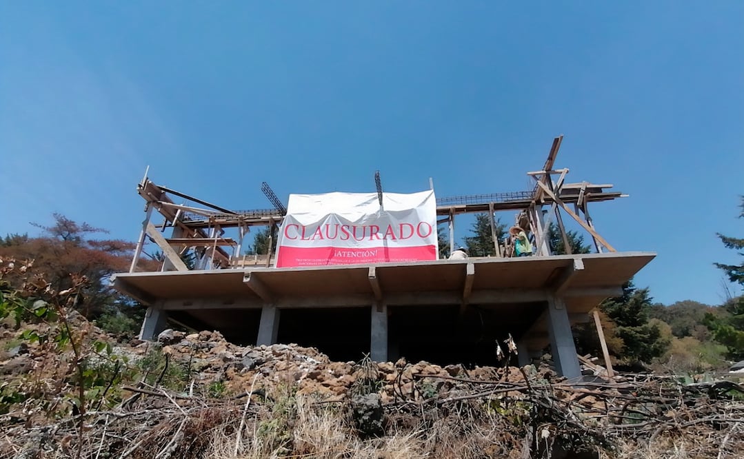 Construcción irregular en el Parque Nacional El Tepozteco. Foto: Especial
