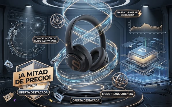 Uno de los principales atractivos de estos audífonos es su cancelación activa de ruido, una función que ayuda a reducir sonidos externos como el tráfico, motores de avión, oficinas o cafeterías. Foto: IA