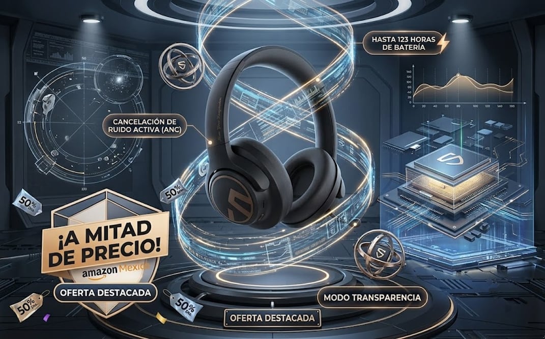 Uno de los principales atractivos de estos audífonos es su cancelación activa de ruido, una función que ayuda a reducir sonidos externos como el tráfico, motores de avión, oficinas o cafeterías. Foto: IA