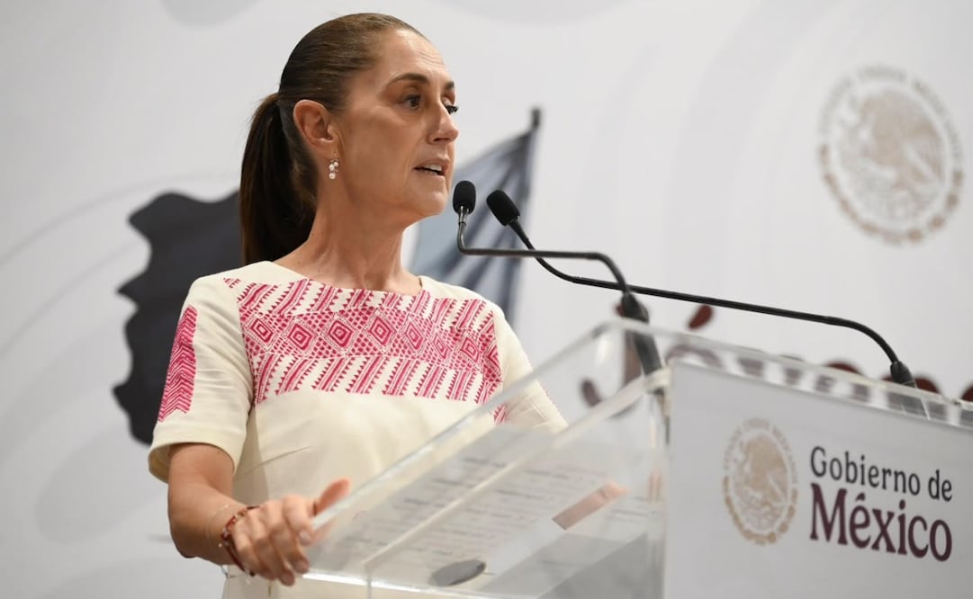 La presidenta de México, Claudia Sheinbaum, durante un evento del programa Jóvenes Construyendo el Futuro en Ciudad Victoria, Tamaulipas. Foto: Presidencia