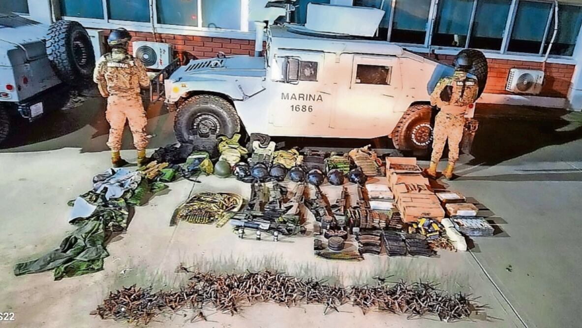 La Marina logró un importante aseguramiento de armas y municiones en noviembre pasado dentro del operativo Sinaloa Seguro. (06/02/2025) Foto: Archivo | El Universal