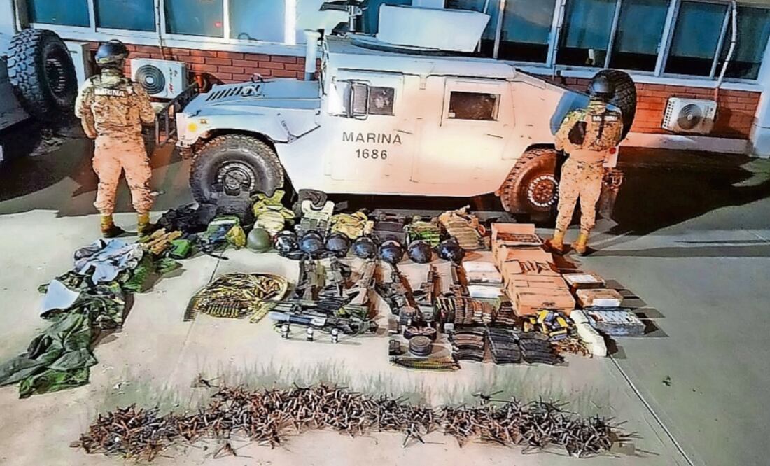 La Marina logró un importante aseguramiento de armas y municiones en noviembre pasado dentro del operativo Sinaloa Seguro. (06/02/2025) Foto: Archivo | El Universal