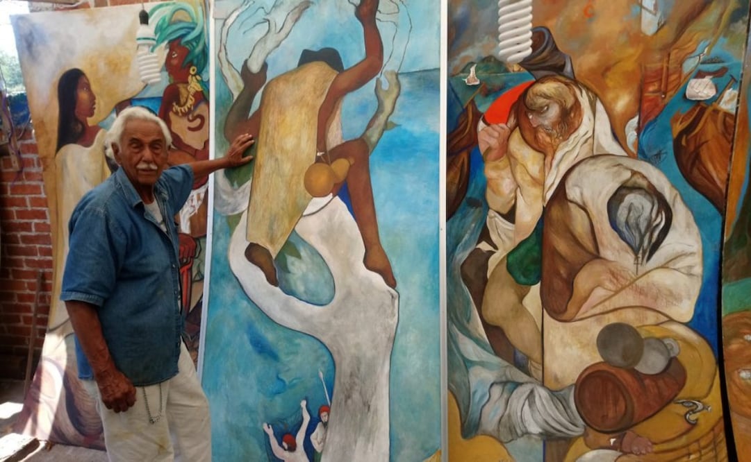 Muralista Melchor Peredo. Foto: Cortesía Identidad Veracruz